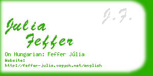julia feffer business card